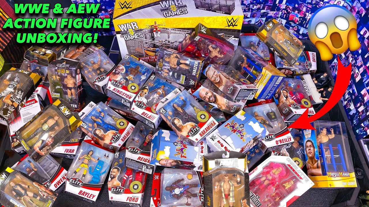 INSANE WWE & AEW Action Figures Unboxing!