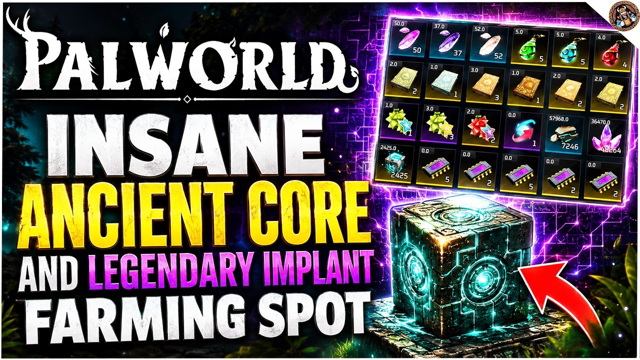 INSANE Ancient Core and Legendary Implant Farming Spot in Palworld 1.0 ~ANCIENT TREE FARMING GUIDE~