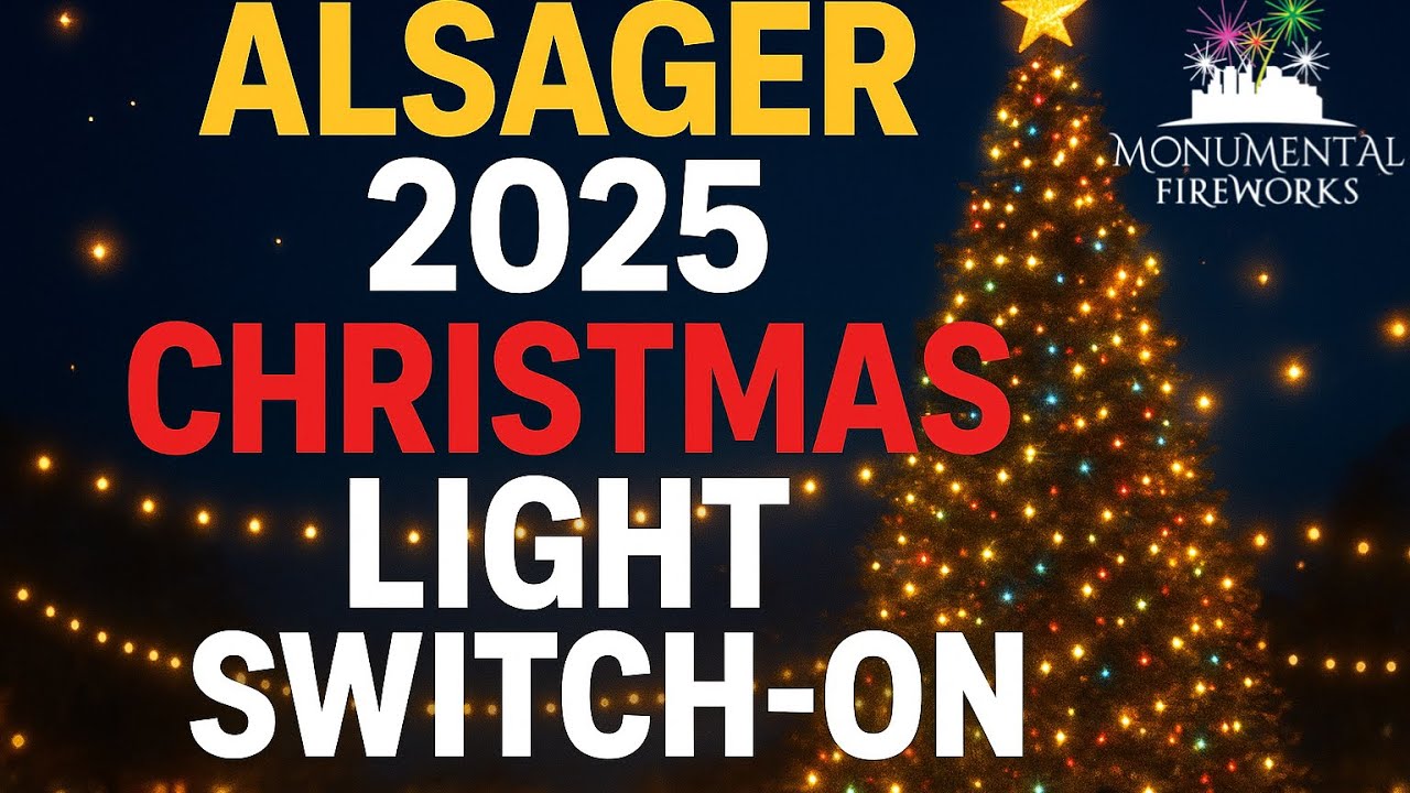 🎄 «Alsager 2025: включение рождественской иллюминации | Волшебная праздничная ночь!