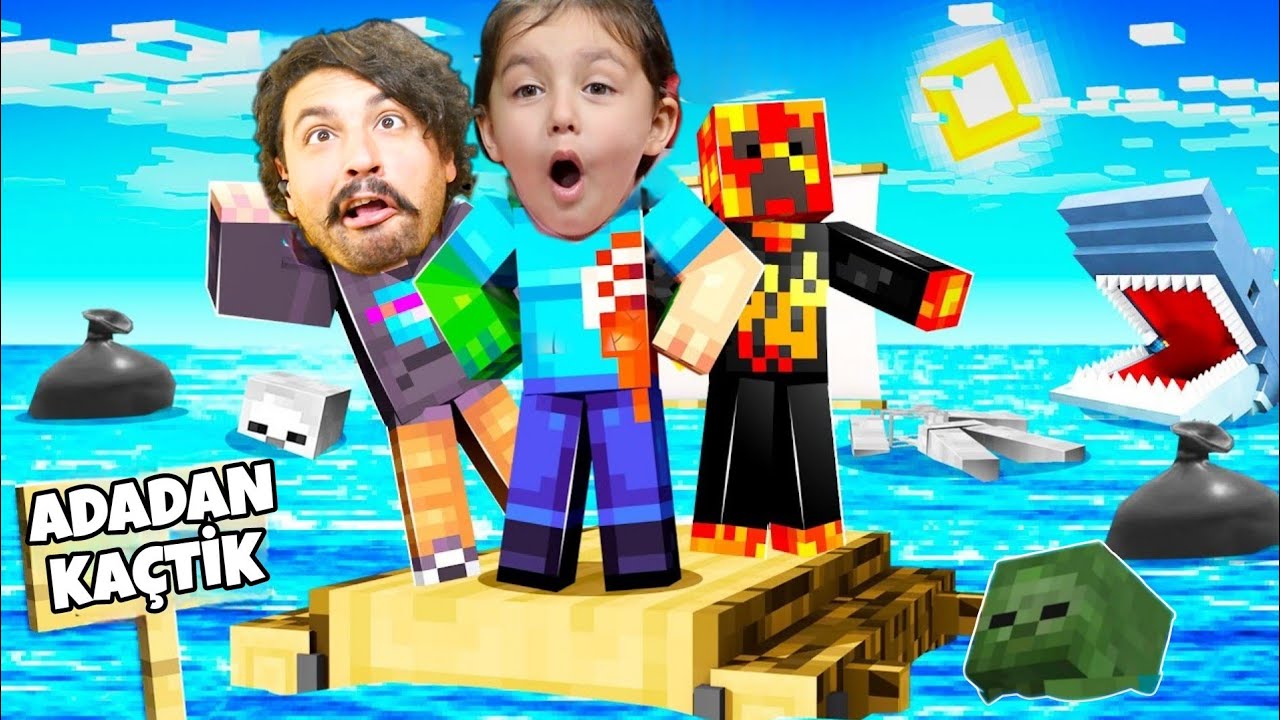 SANDALLA ADADAN KAÇTIK! KÖYLÜLERİN YANINA YERLEŞTİK 😎 MİNECRAFT HARDCORE 2.BÖLÜM