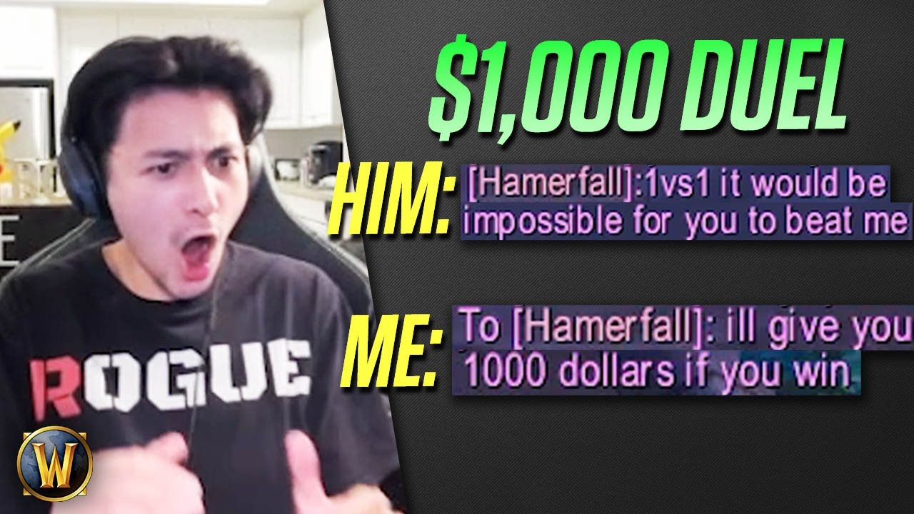 Я напился и поставил 1000 долларов на битву 1 на 1 в World of Warcraft — Pikaboo