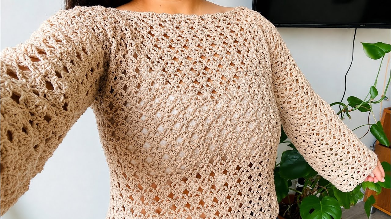 🔴SUETER para MUJER TEJIDO a CROCHET(Paso a Paso) tallas s, m, l, xl ❤