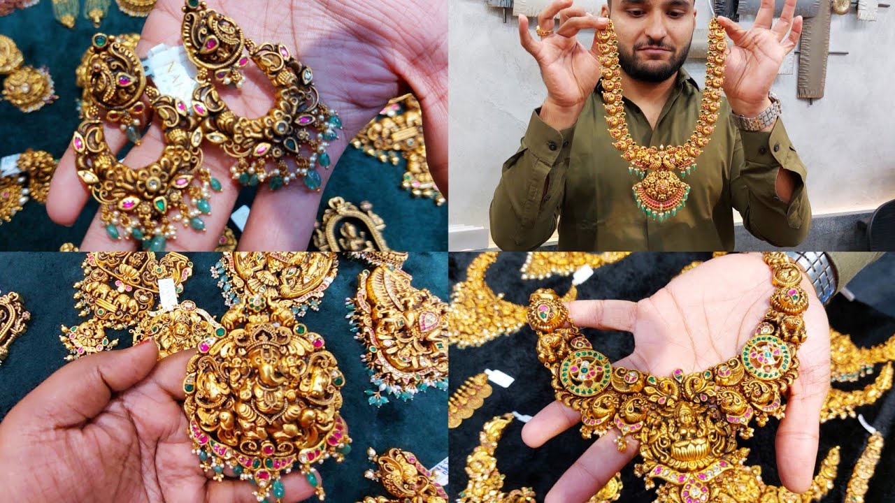 chickpet pure antique gold & kundan jewellery collection| high weight jewellery at wholesale prices