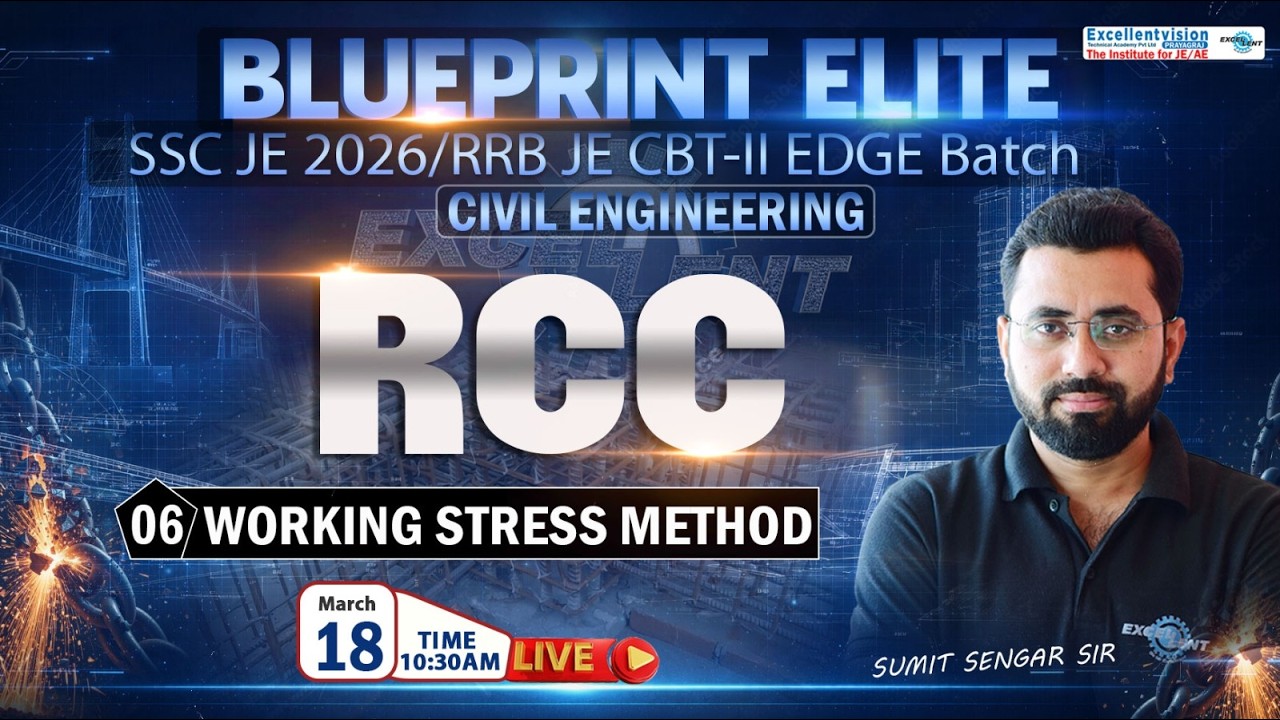 L-06 | Working Stress Method | RCC ||SSC JE PRE 2026/RRB JE CBT-02 | Practice batch #sscje #rrbje