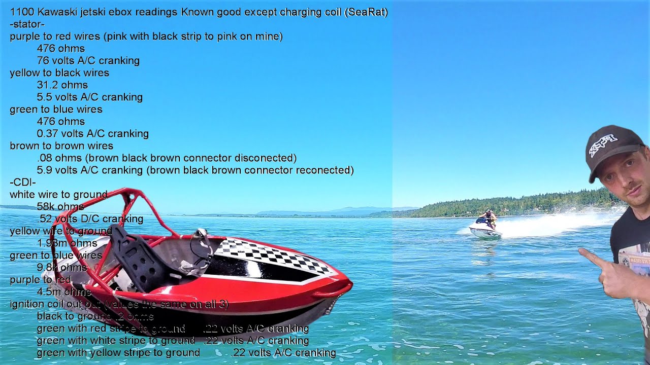 Kawasaki 1100 jetski stator test and cdi test