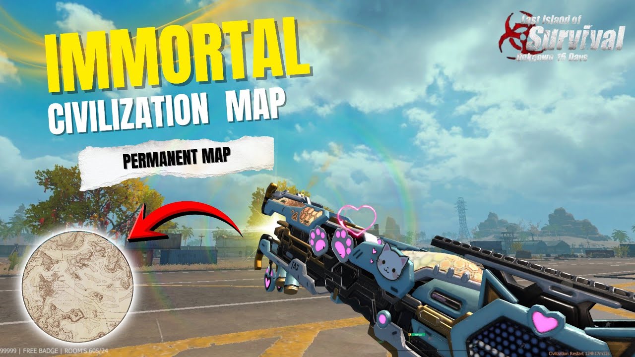 How to play Immortal Civilization Map // Permanent New map // full guide #lastislandofsurvival 