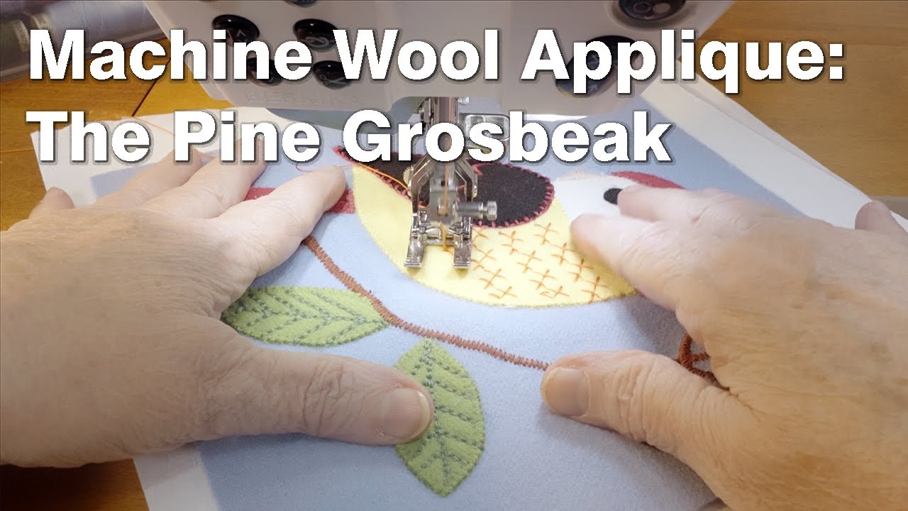 Wool Applique by Machine Stitch-Along (the Pine Grosbeak)