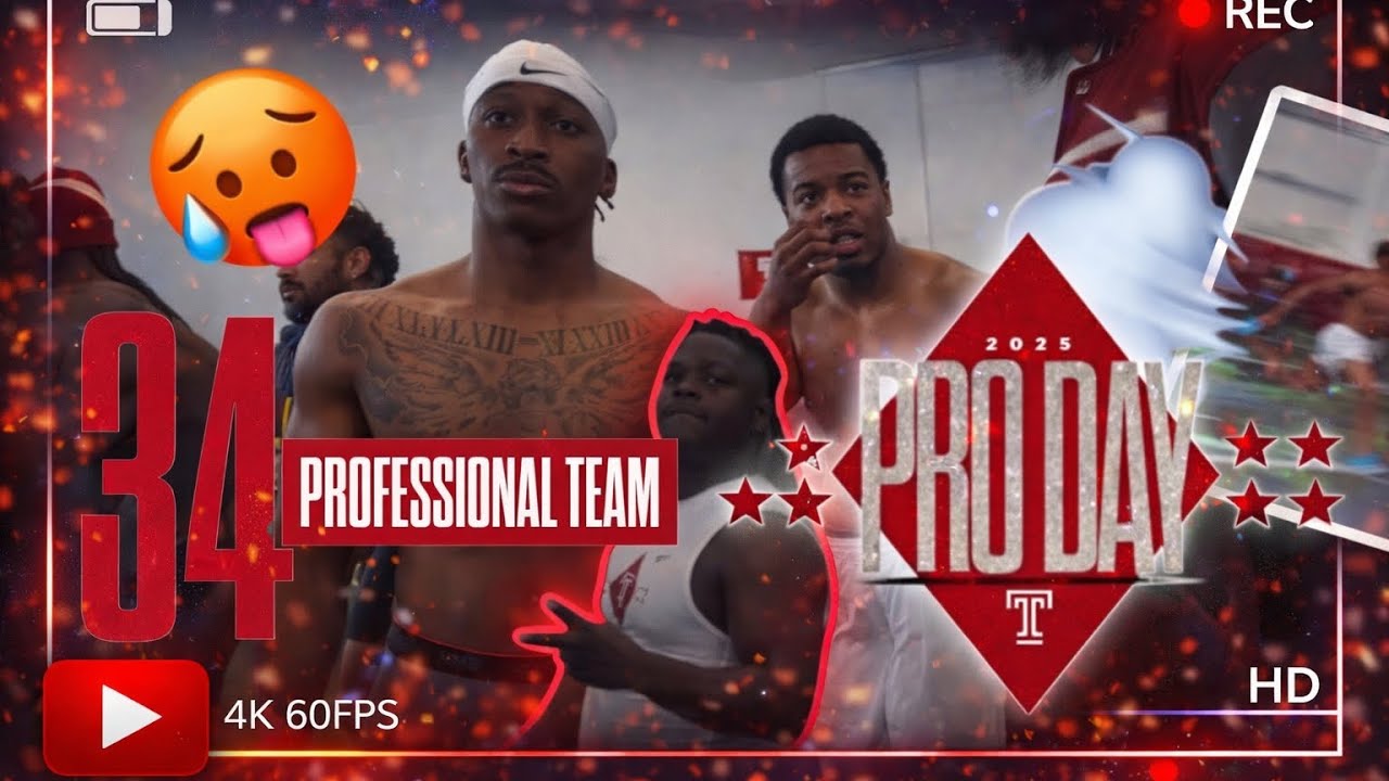 TEMPLE PRO DAY 2025🏈 || A DAY IN THE LIFE📚🏃