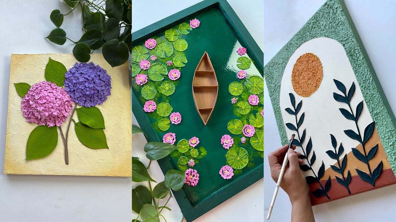Best of 2025 | My 3 Most Popular Texture Painting Tutorials | Lotus Pond & hydrangea & Boho Art