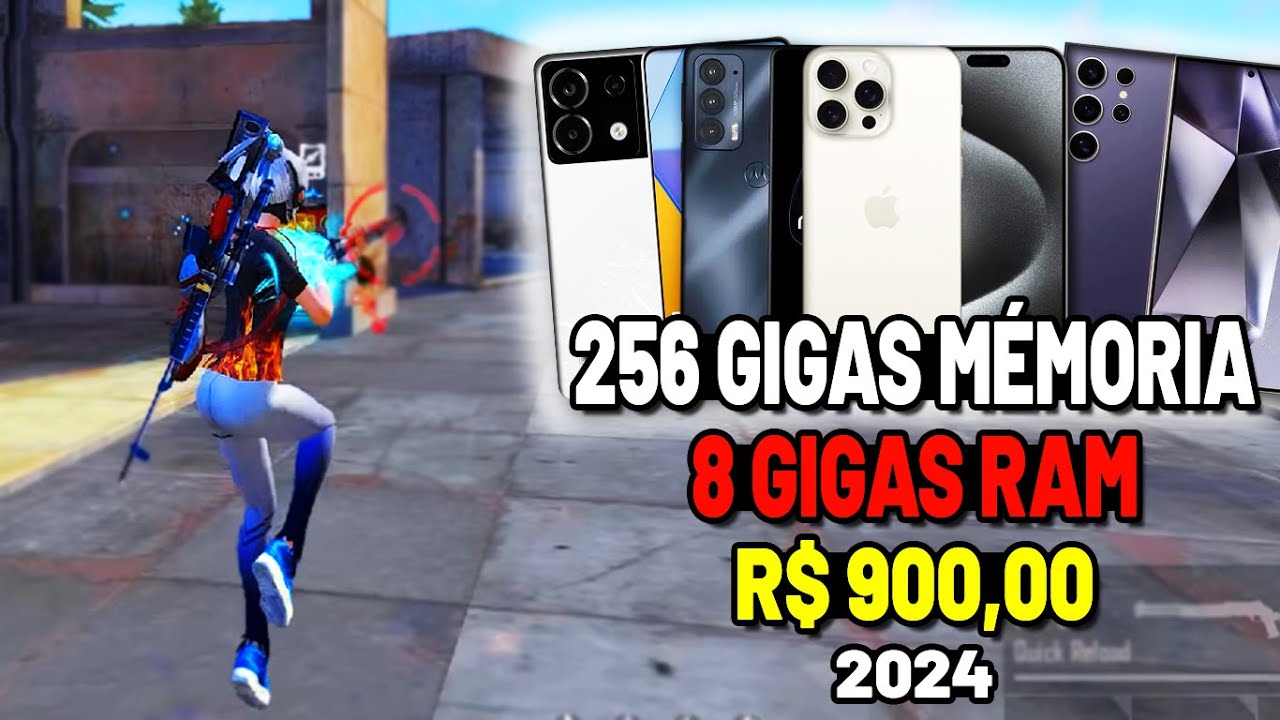 Muito Barato!! 5 MELHORES CELULARES PARA JOGAR FREE FIRE EM 2024