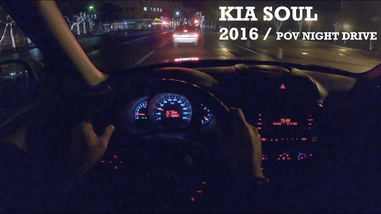 2016 KIA SOUL / 4K POV Night Drive