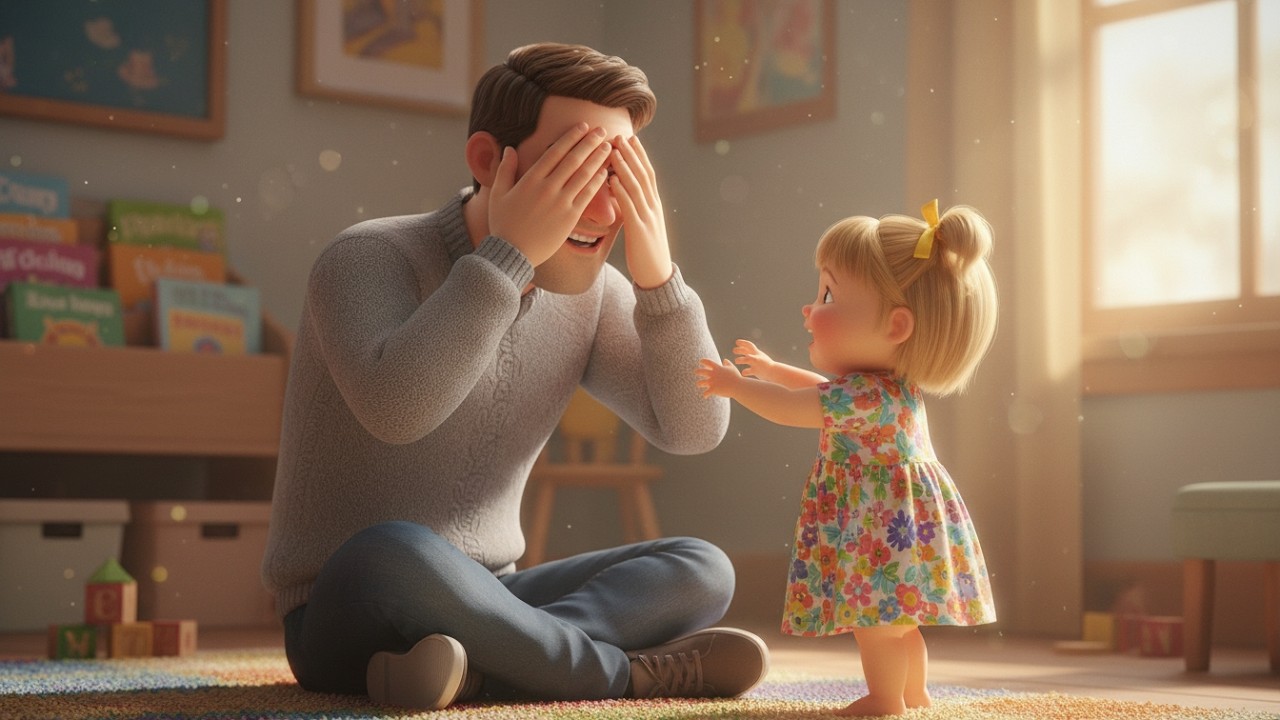 Peekaboo Song with Dad 👨‍👧 | Fun Interactive Nursery Rhyme for Kids | Playful Family Song