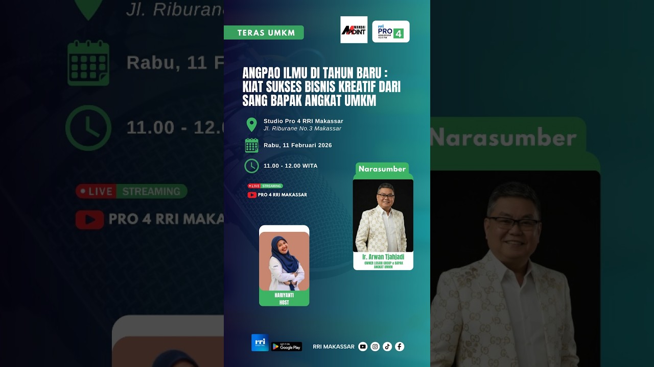 Kiat Sukses Bisnis Kreatif Dari Sang Bapak Angkat UMKM || Rabu, 11 Februari 2026