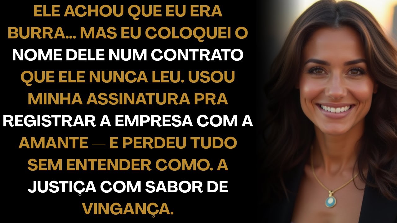 Ele usou minha assinatura pra registrar a empresa com a amante — só não sabia da cláusula que o...