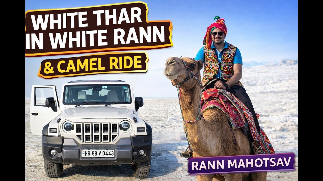 Camel Ride & Thar Roxx in White Rann 🤍 | Rann Mahotsav Gujarat | Vlog 3