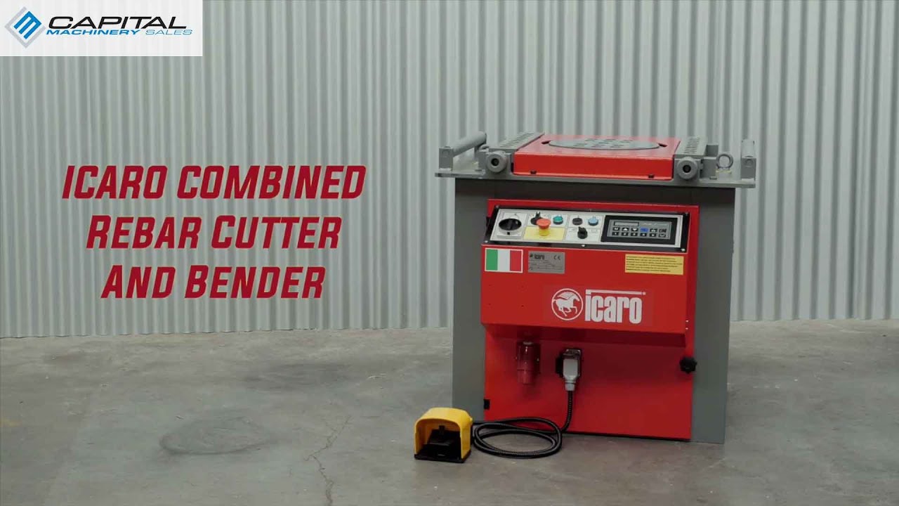 ICARO Combined Rebar Cutter And Bender with Digital Angle Controller