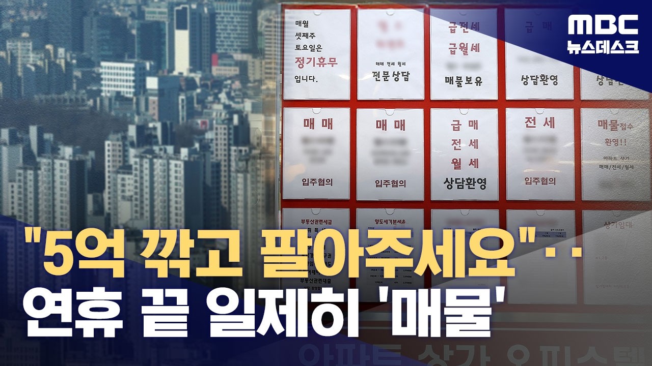 강남 아파트값, 하락 전환 '임박'‥금감원은 다주택자 대출 전담조직 가동 (2026.02.20/뉴스데스크/MBC)