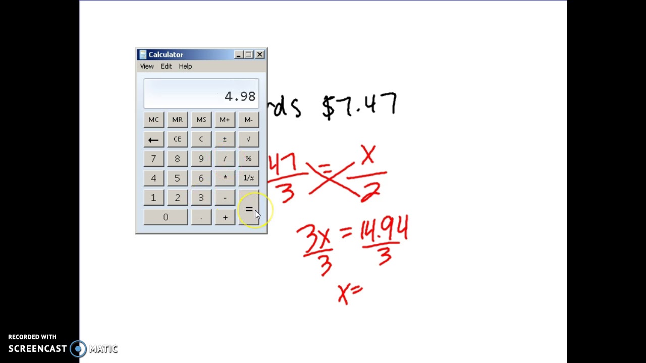 Unit Rate and Proportions