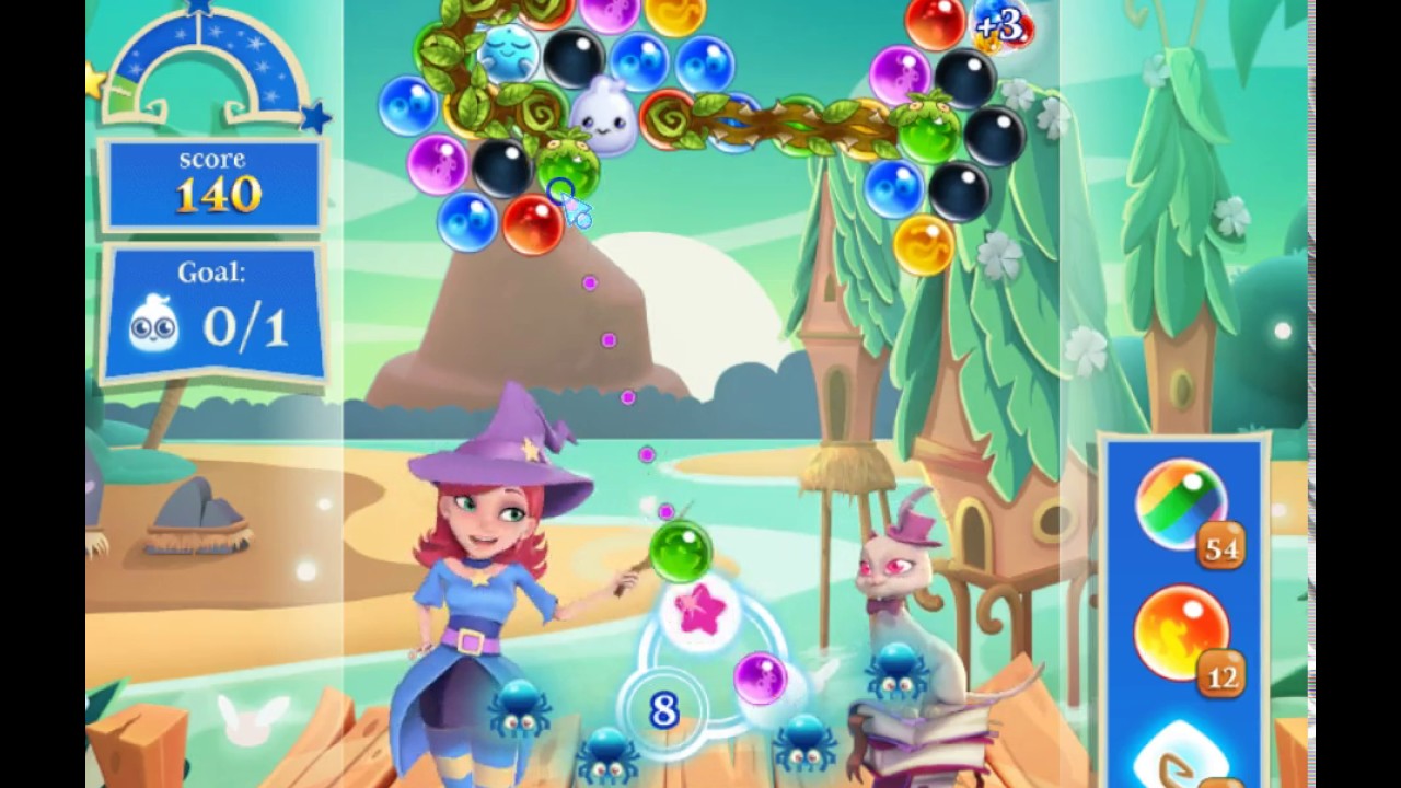 Bubble Witch Saga 2 Level 1590 with no booster