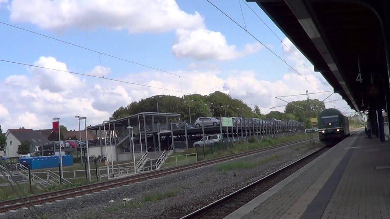 Diesel-lok 223-141 ENERCON solo durchfahrt des Soester Bahnhofs