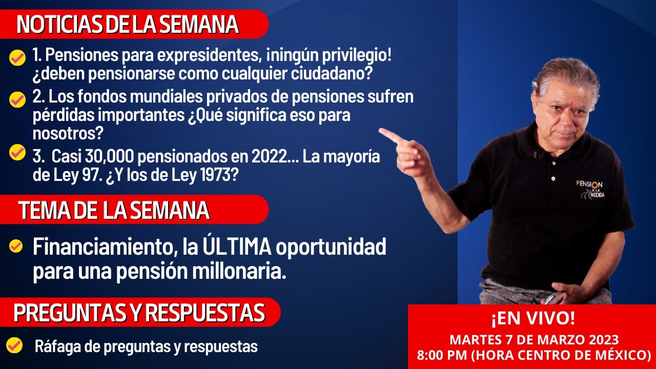 Armando pensiones / Financiamiento la última oportunidad para una pensión millonaria