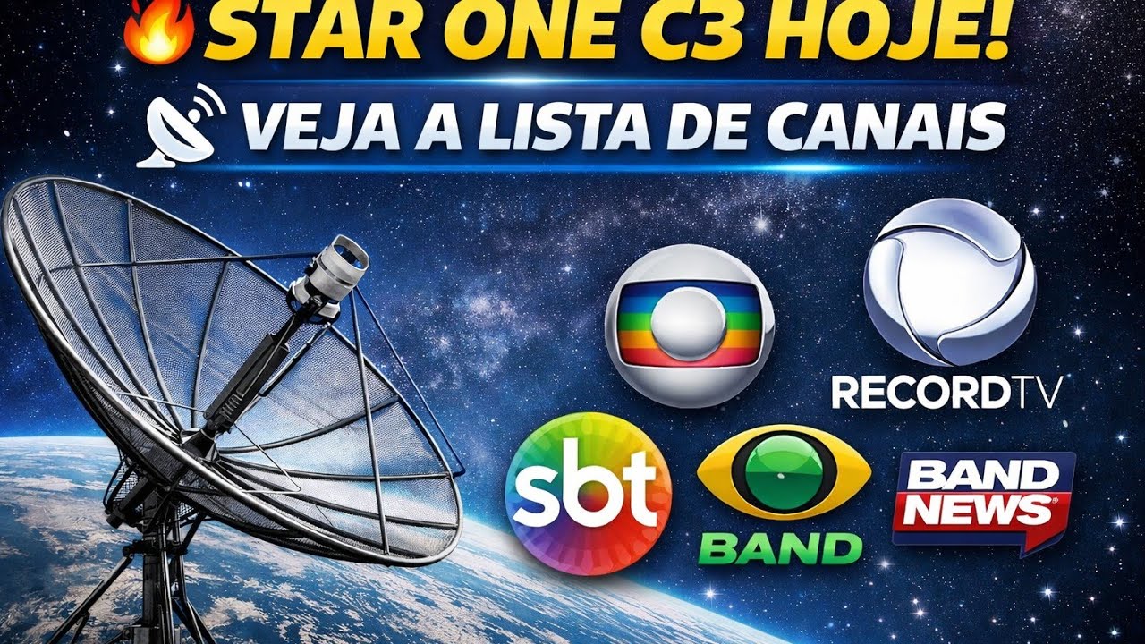Satélite Star One C3 banda C:Confira a lista de canais.