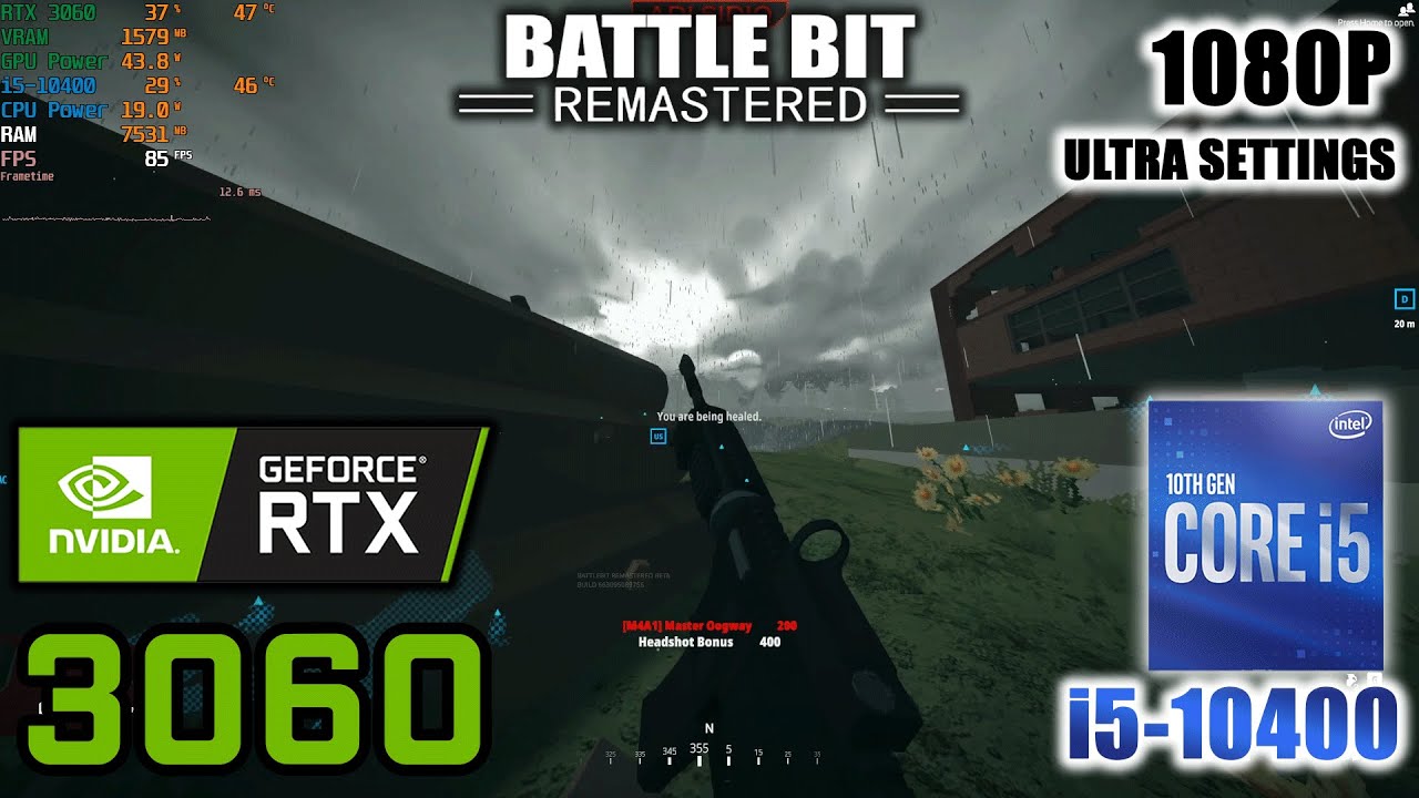 BattleBit Remastered | RTX 3060 (undervolt) + i5 10400 | 1080p Ultra Settings