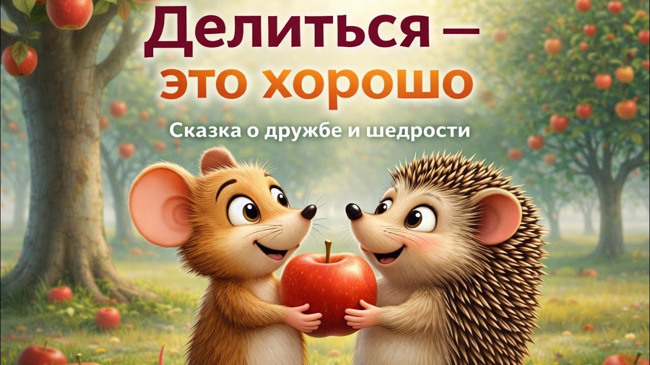 Делиться-это хорошо #аудиосказкадлядетей #сказкананочь #прозверят #дружба #мышонок #пирог #передсном