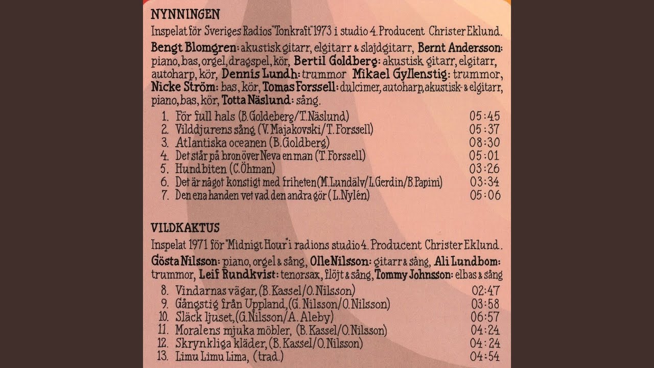 Gångstig från Uppland (Inspelat 1971 för Midnight Hour i radions studio 4)
