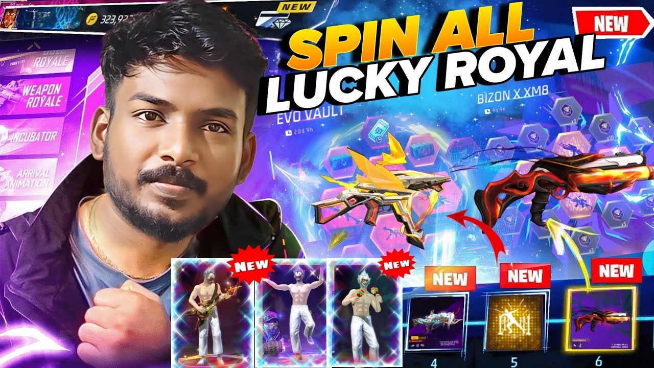 GOT NEW ALL ROYAL🤡 BIZON ROYAL😭 EVO VAULT💩 BAND EMOTE🔥 || ELAMAY POOCHI \\ FREE FIRE MAX TAMIL