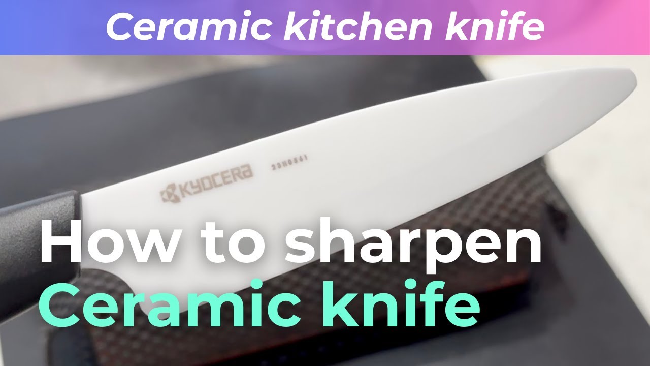 How to sharpen ceramic knife. [knife sharpening🔪✨]