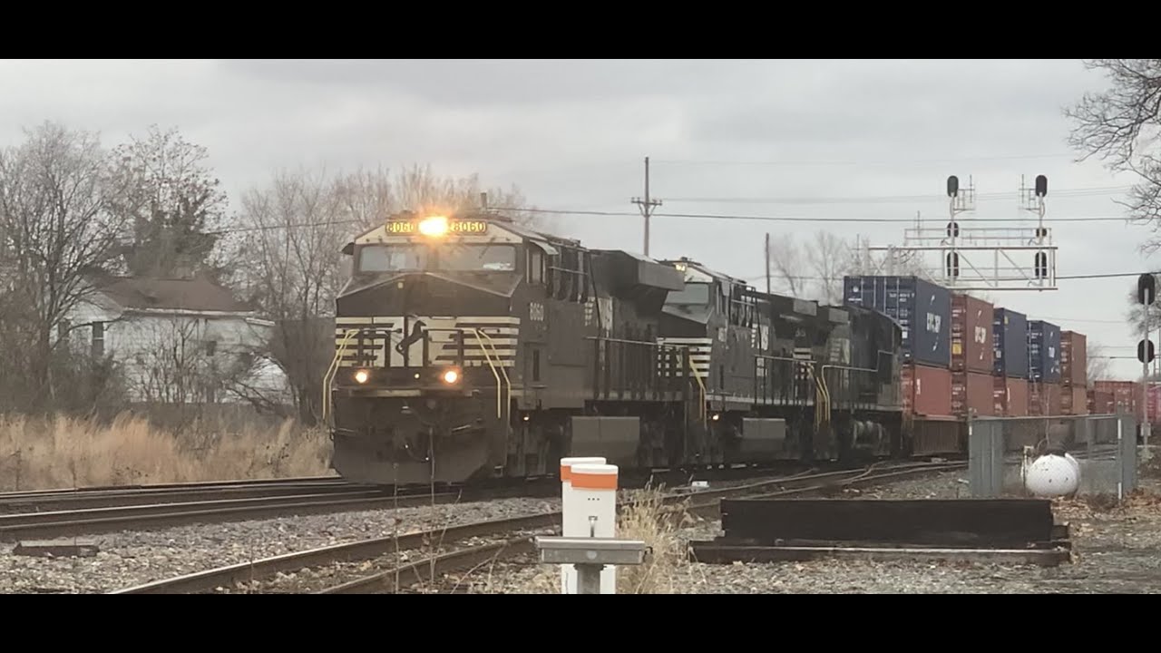 Train Flies Over Bouncing Bridge With Radar Speed Check!  CSX Train On Sharp Curve In Hamilton Ohio!