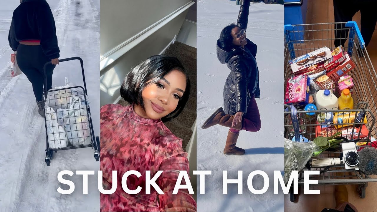 WEEKLY VLOG: snow storm, stuck at home for 10 days & ran out of food.