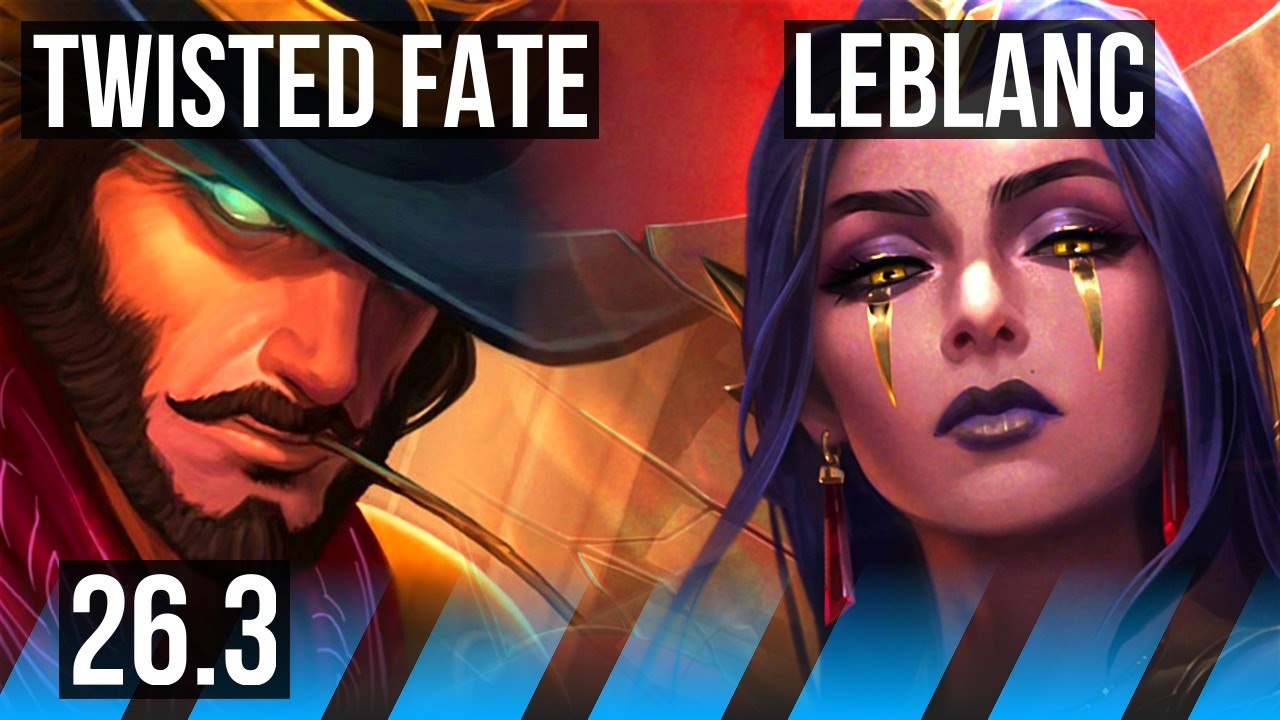 TWISTED FATE vs LEBLANC (MID) | 32K damage | KR Master | 26.3