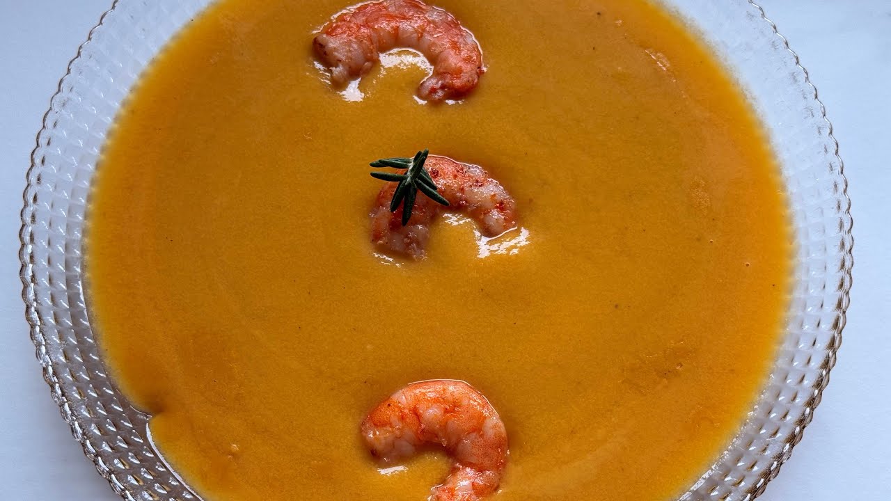 CREMA DE CALABAZA 🎃 Y LANGOSTINOS 🍤 CON THERMOMIX 7!!