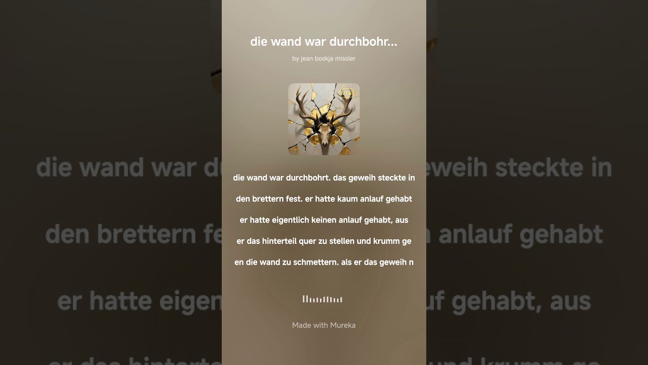 Die Wand war durchbohrt…