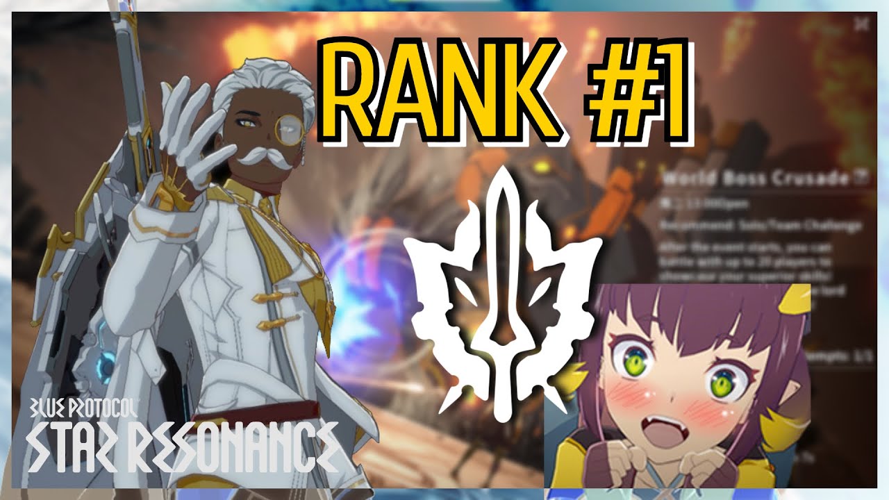 RANK #1 - Shield Knight Tank Raid Gameplay with Guild | Giant Golem World Boss Crusade | BPSR CBT