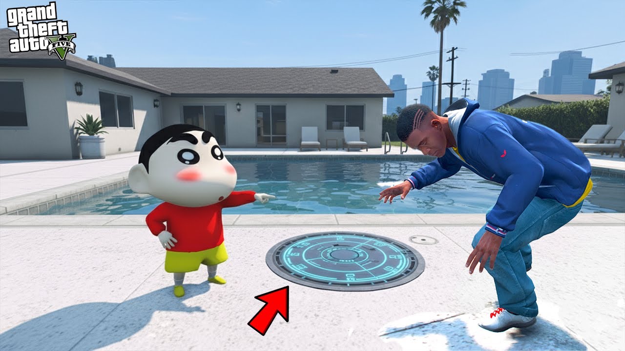 Franklin Found Secret Door Near Franklin Swimming Pool in GTA 5 (MALAYALAM) | Paradox FTW