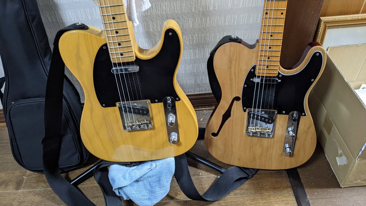 テレキャスター(Fender)とテレキャスターシンライン(Sire)の比較動画　byヤマエル・ユンストン