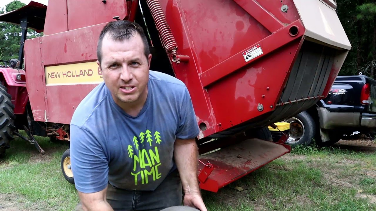Замена соединительного ремня пресс-подборщика New Holland 660