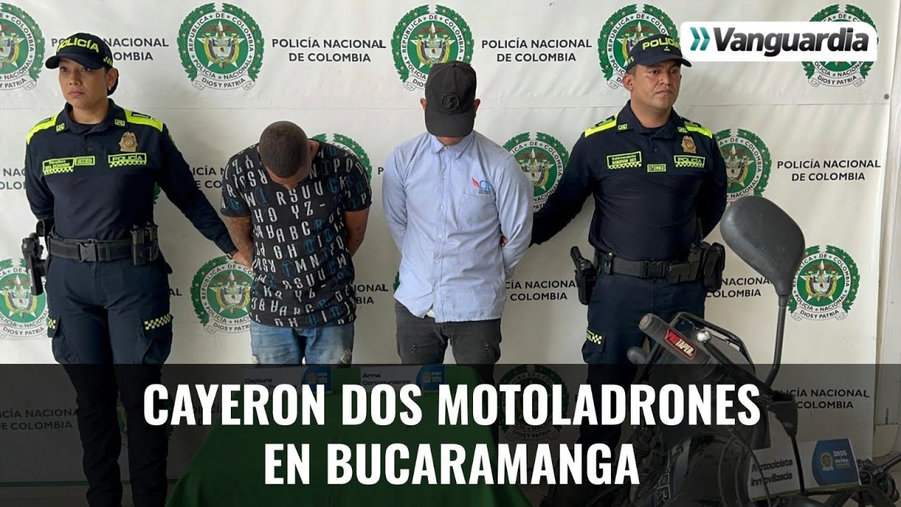 🔴 POLICÍA NACIONAL  CAPTURÓ A DOS MOTOLADRONES EN BUCARAMANGA