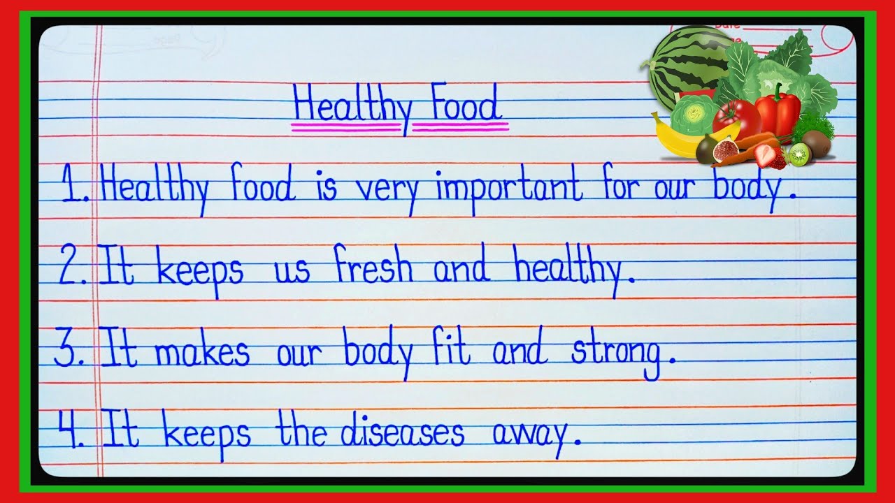 10 Lines about Healthy Food | Essay about Healthy Food | Few Lines about Healthy Food |