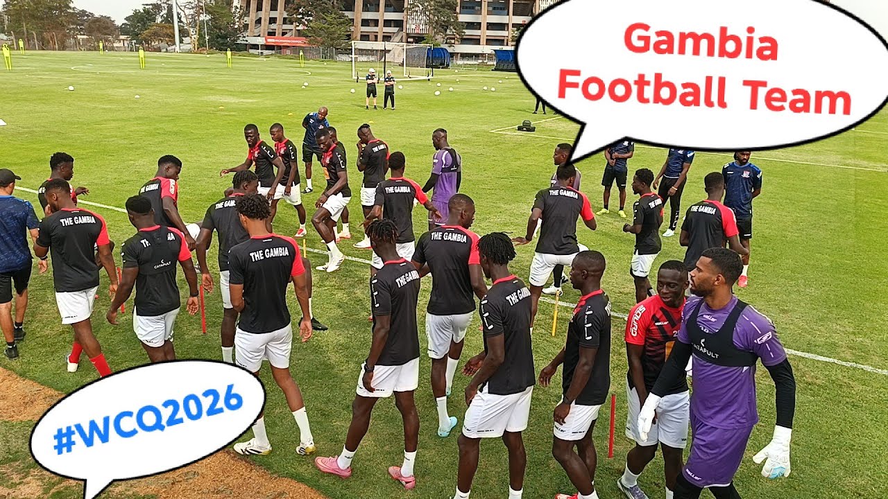 GAMBIA FOOTBALL TEAM AT KASARANI FOR TRAINING SESSION AHEAD OF WORLD CUP QUALIFIERS vs KENYA