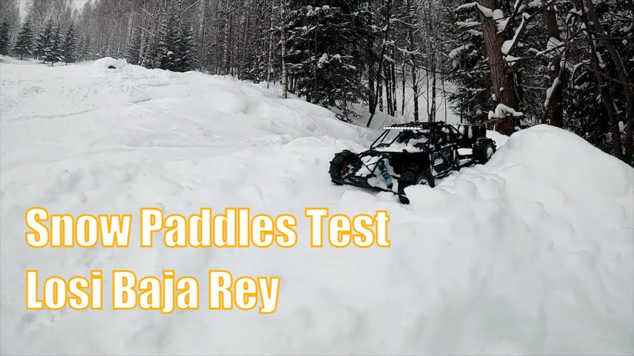 Тестируем Лопаты New Tyres Snow Paddles Test With Losi Baja Rey 1/10 Sbr 2.0 | Rc Perm