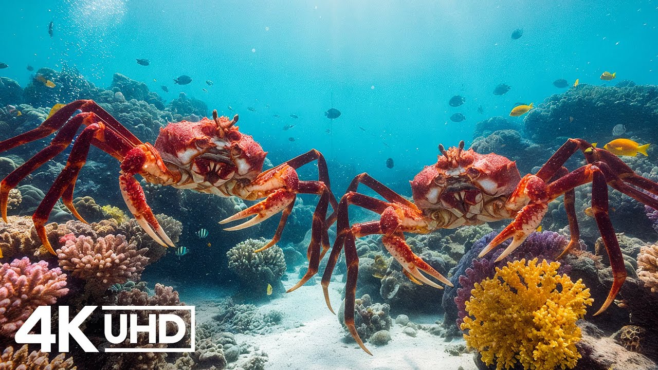 Умиротворяющий мир коралловых рифов в формате 4K – спокойная морская жизнь и умиротворяющая морск...