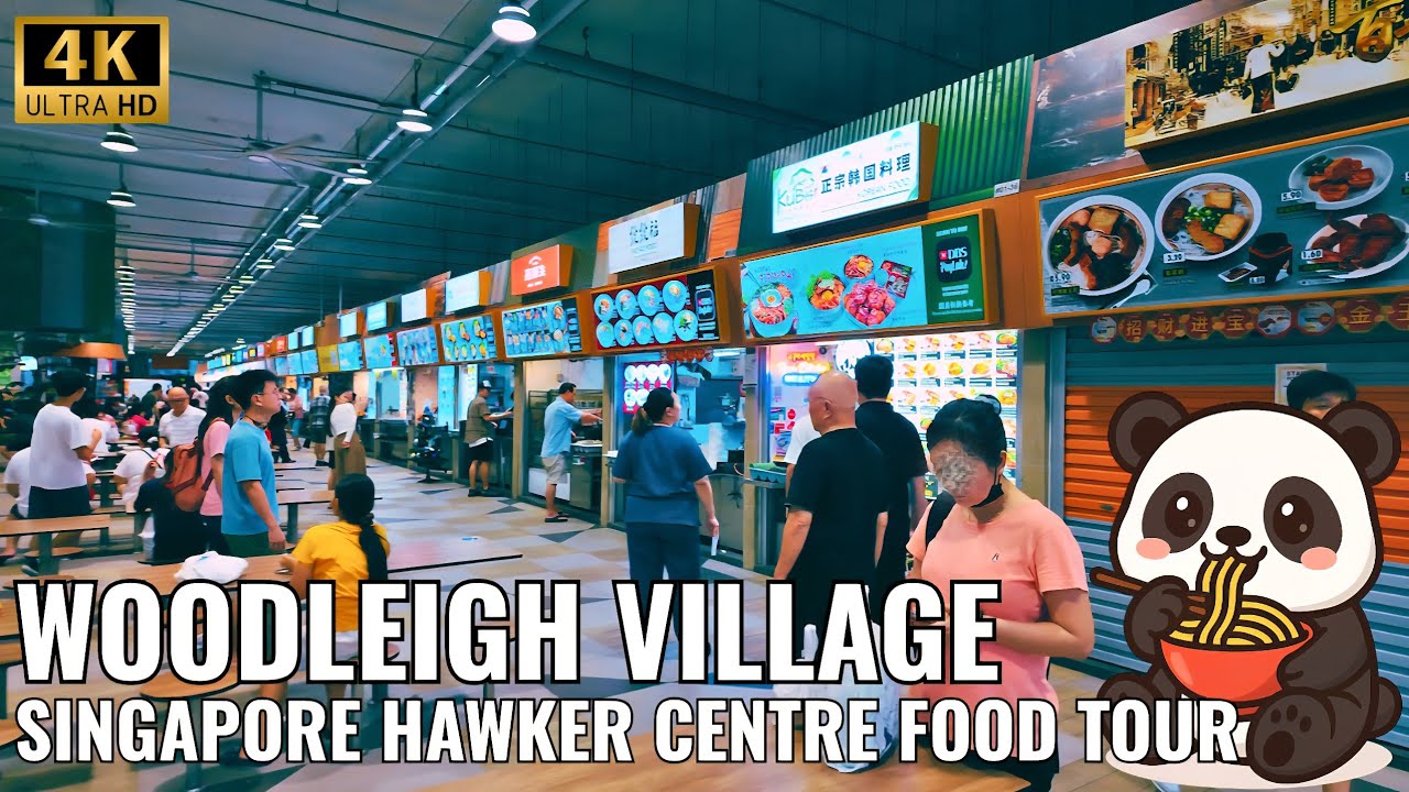 Woodleigh Village Hawker Centre FULL Tour | Singapore Hawker Street Food Tour [4K]