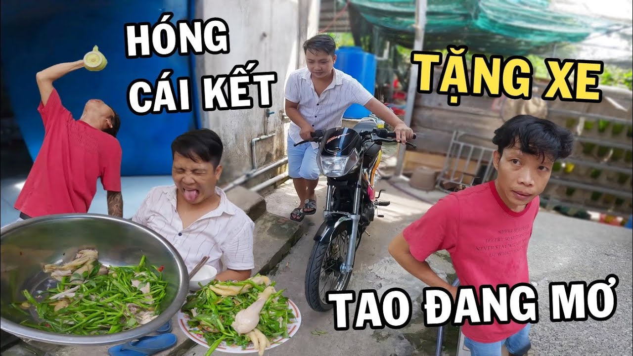 Anh Nhí Betta nằm mơ thấy được tặng chiếc xe Suzuki Stinger và món Gỏi Gà bóp Râu Muống siêu ngon