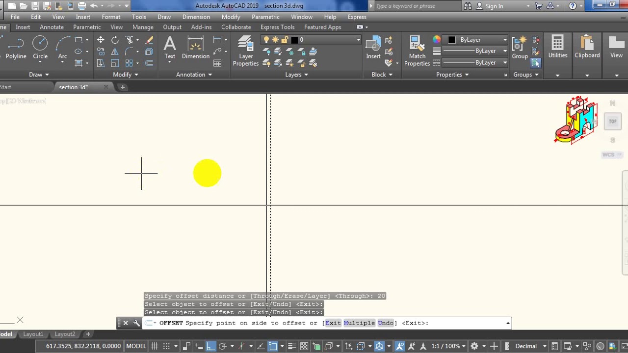 طريقة ترتيب شاشة الاوتوكاد لرسم المساقط الهندسية Engineering views/ AutoCAD drawing