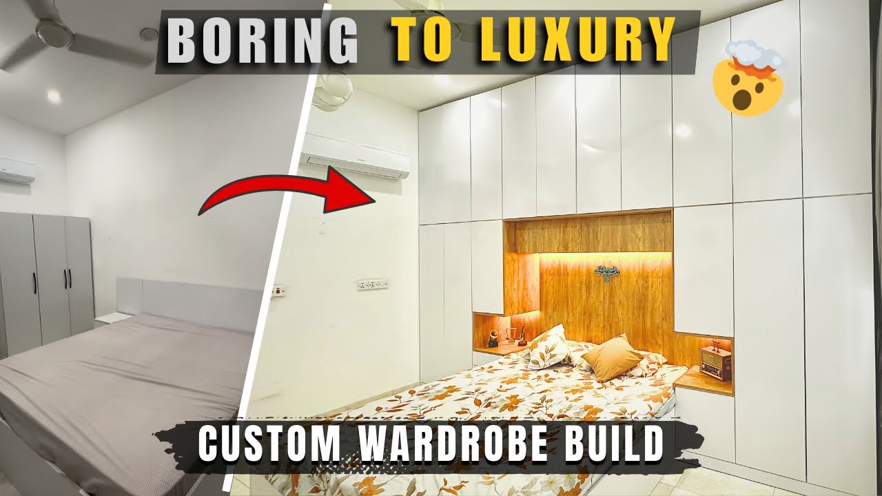 Bedroom Makeover | Custom Wardrobe Closet | عمل خزانة ملابس عصرية
