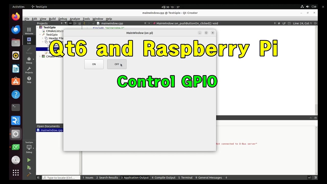 Qt6 and Raspberry Pi - 5 : Control GPIO